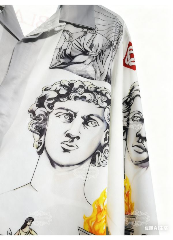 ओपुलेंट मेडुसा बारोक प्रिंट शर्ट | डार्क लक्स शॉर्ट