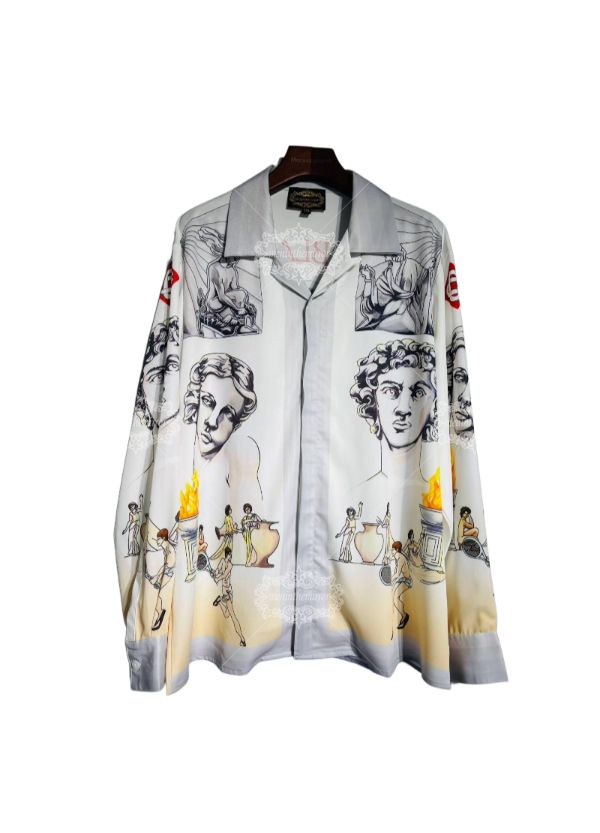 ओपुलेंट मेडुसा बारोक प्रिंट शर्ट | डार्क लक्स शॉर्ट