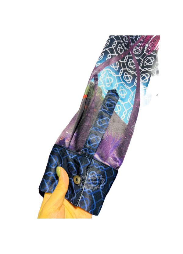 Vibrant Neon Palm Print Long Sleeve Shirt | Lux Resort Wear