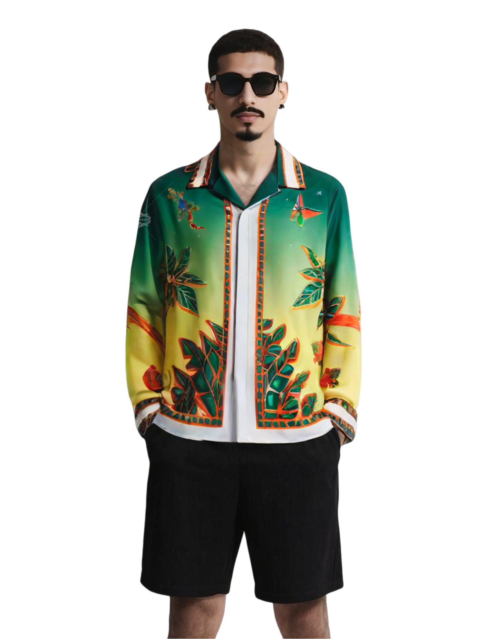 Retro tennis club gradient shirt | Lux Tropical Sportswear Long