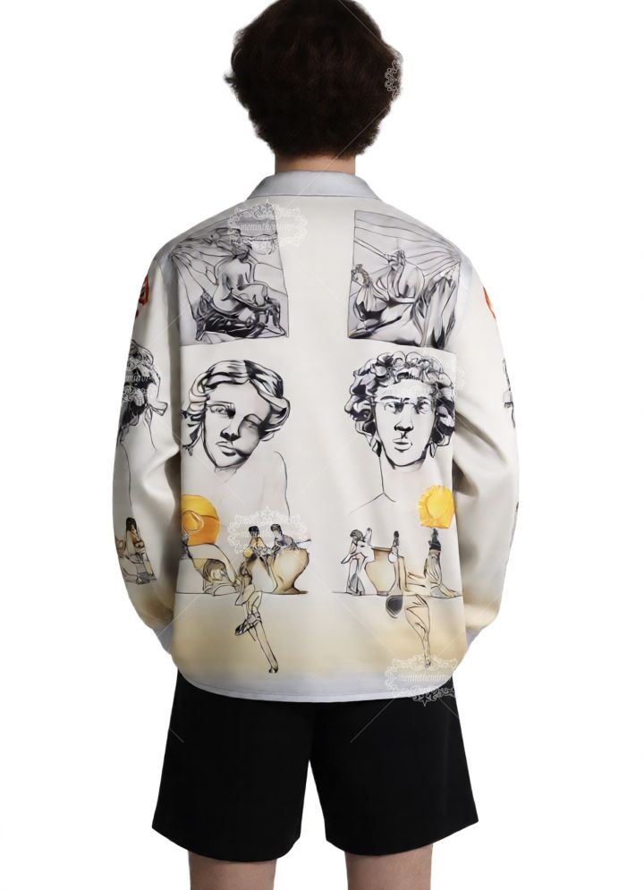 ओपुलेंट मेडुसा बारोक प्रिंट शर्ट | डार्क लक्स शॉर्ट