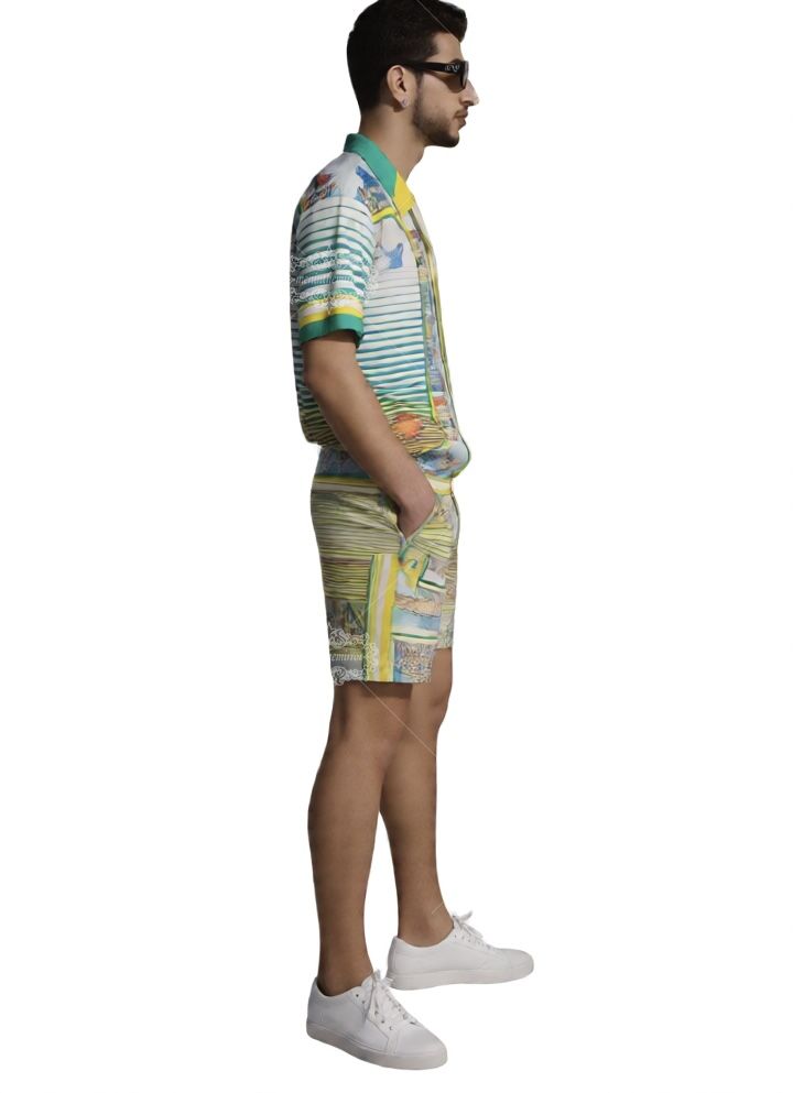 ब्लैक गोल्ड जियोमेट्रिक सिटीस्केप टी | गैलरी लक्स