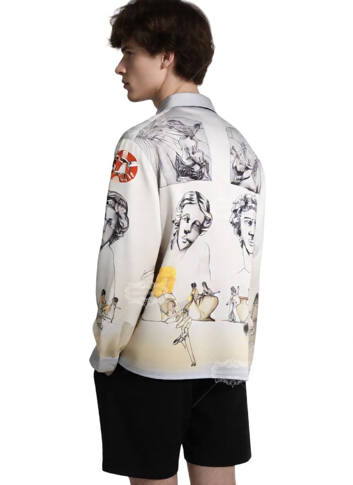 ओपुलेंट मेडुसा बारोक प्रिंट शर्ट | डार्क लक्स शॉर्ट